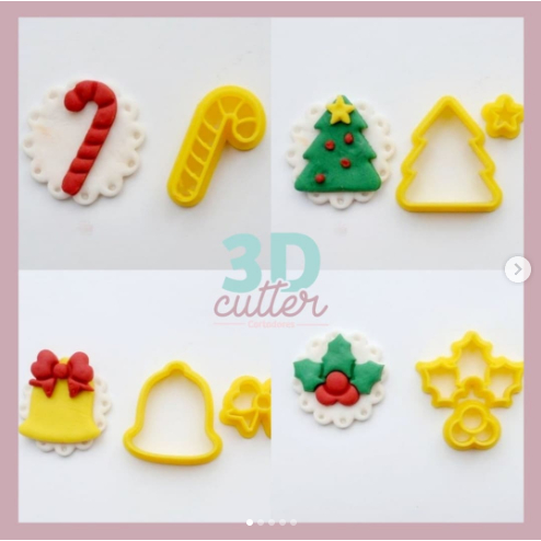 Kit Cortadores de Natal 3,5cm