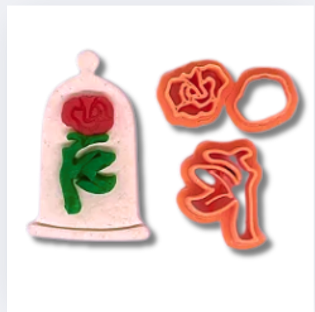 Cortador Rosa ( Bela e a Fera) - 5cm