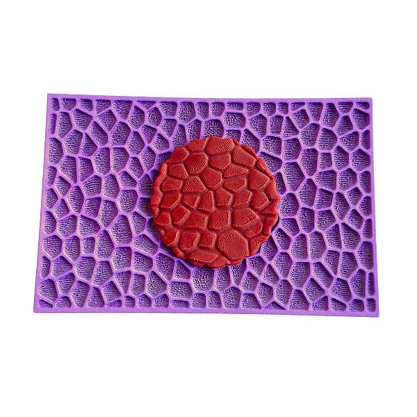 Textura Emborrachada para Pasta Americana - Pele de Dinossauro