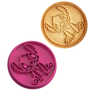 Marcador e Cortador Alienígena Azul Redondo - Modelo 02 (Corpo Todo) Para pasta americana e biscoitos