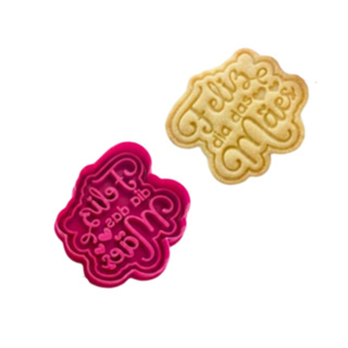 Marcador e Cortador Feliz Dia Das Mães (Modelo 05) para biscoitos e pasta americana