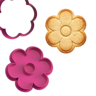Marcador e Cortador Flor Comum para Pasta Americana e Biscoitos