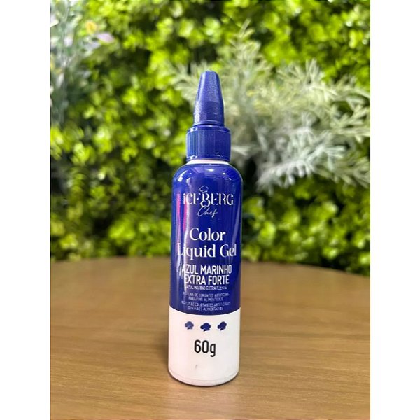 Corante Liquid Gel (AZUL MARINHO EXTRA FORTE) Iceberg - 60g