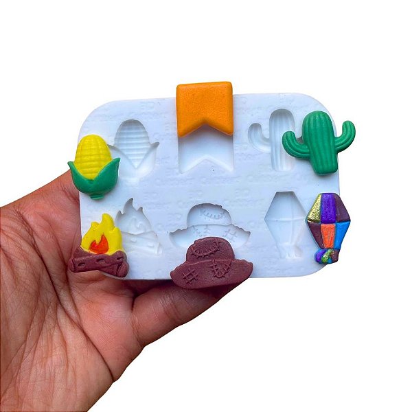 Molde de Silicone para Artesanato - Festa Junina