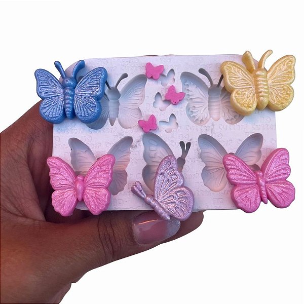 Molde de Silicone para Artesanato - Borboletas