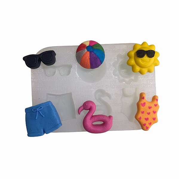 Molde de Silicone para Artesanato - Festa da Piscina
