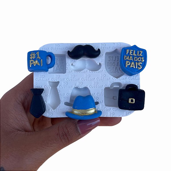 Molde de Silicone para Artesanato - Dia dos Pais