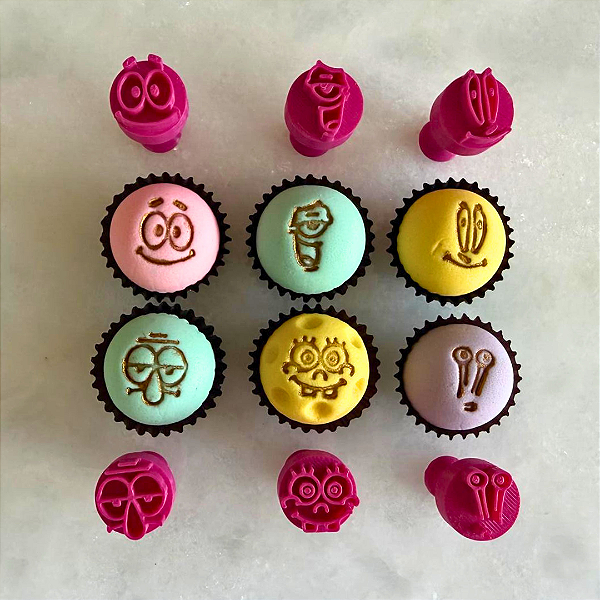 Carimbos para Doces Brigadeiro Rostinhos Turma do BOB