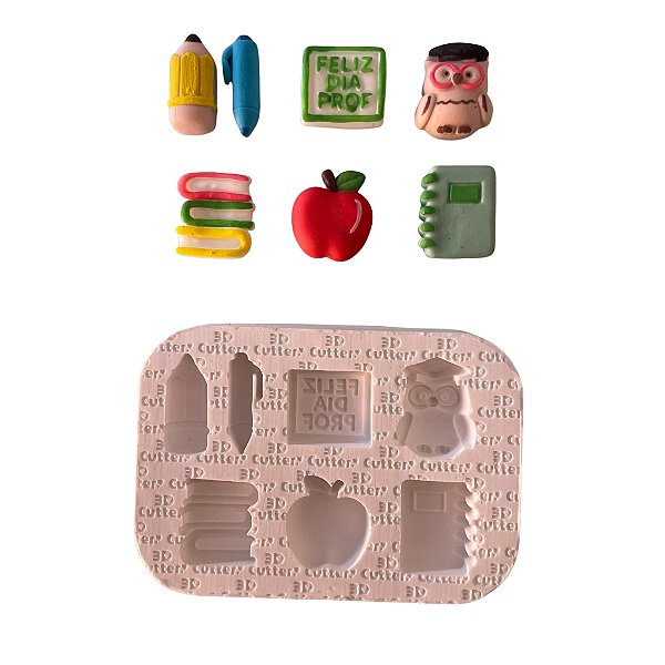 Molde de Silicone Alimentício para Apliques - Dia Dos Professores