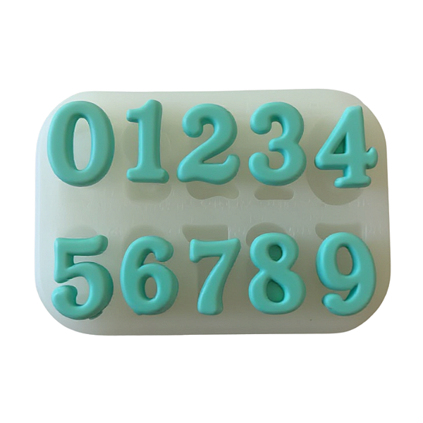 Molde de Silicone Alimentício para Apliques - Numerais