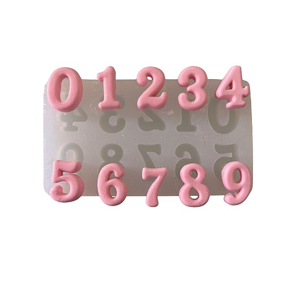 Molde de Silicone para Artesanato - Numerais