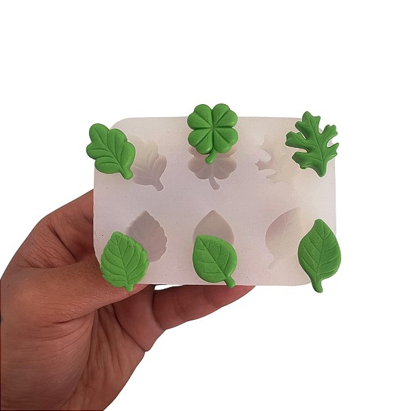 Molde de Silicone para apliques de Confeitaria - Folhas 2