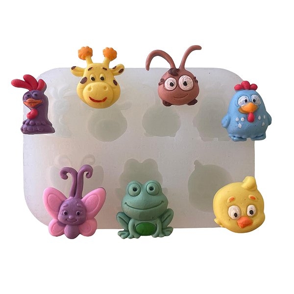 Molde de Silicone para apliques de Artesanato - Galinha Musical