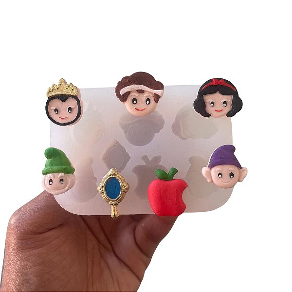 Molde de Silicone para apliques de Confeitaria - Princesa de Neve