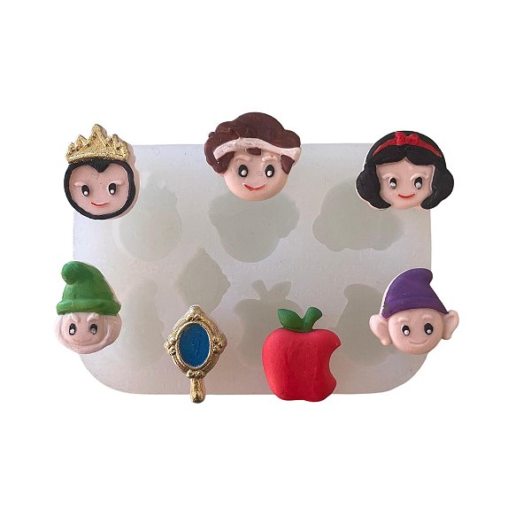 Molde de Silicone para apliques de Artesanato - Princesa de Neve