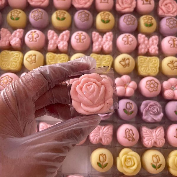 Molde de Silicone para apliques de Artesanato - Rosa Modelo 02