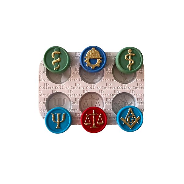 Molde de Silicone para apliques de Artesanato - Profissões