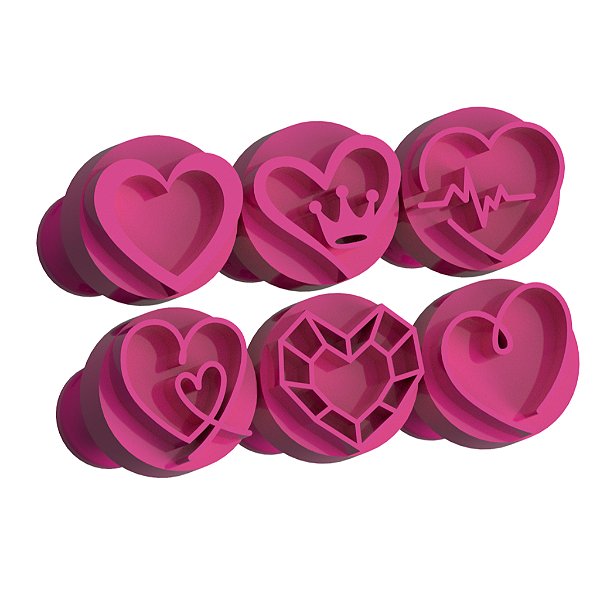 Carimbos para Doces Brigadeiros - Corações 1