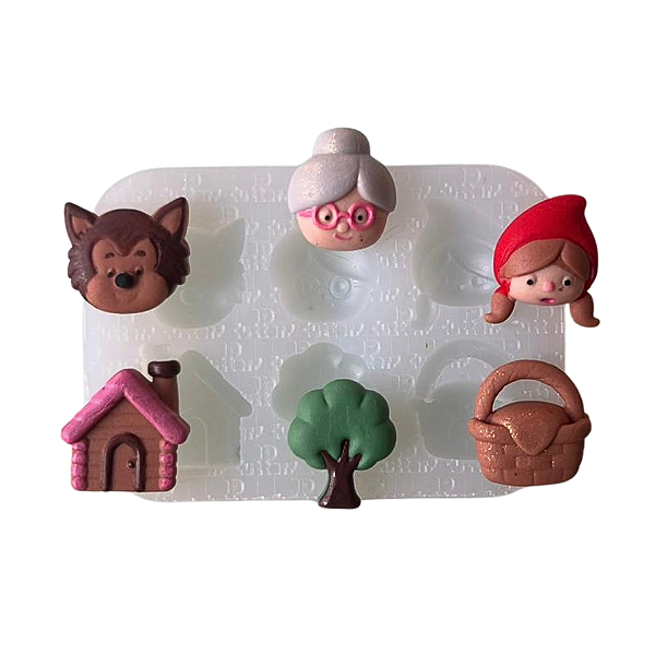 Molde de Silicone para apliques de Artesanato - Chapeuzinho Vermelho