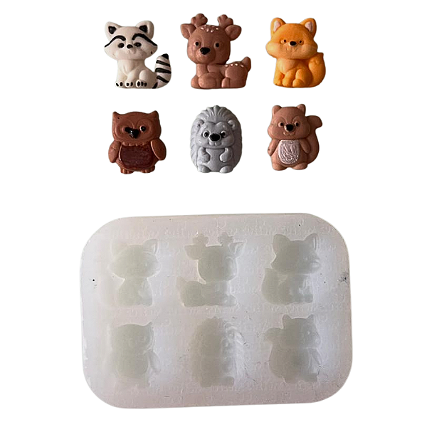 Molde de Silicone para apliques de Confeitaria - Bosque 2 (Corpo)