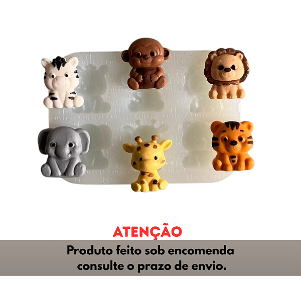 Molde de Silicone para apliques de Artesanato - Safari 2