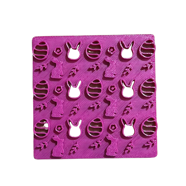 Marcador Textura Páscoa (modelo 01) 8cm para pasta Americana