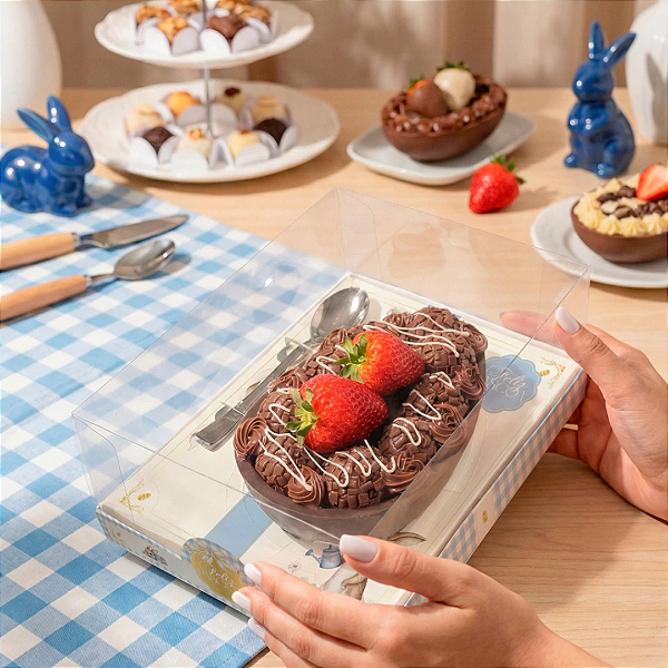 Caixa Páscoa Ovo de Colher 250-500g Basic Carinho - 10 unid.