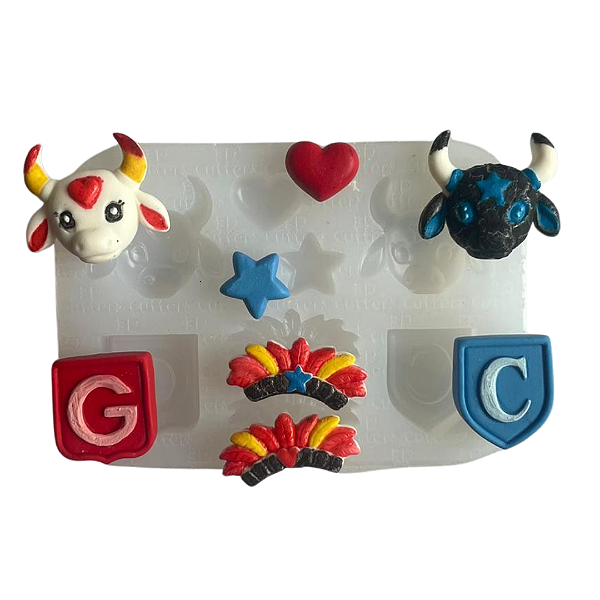 Molde de Silicone para apliques de Artesanato - Bois de Parintins