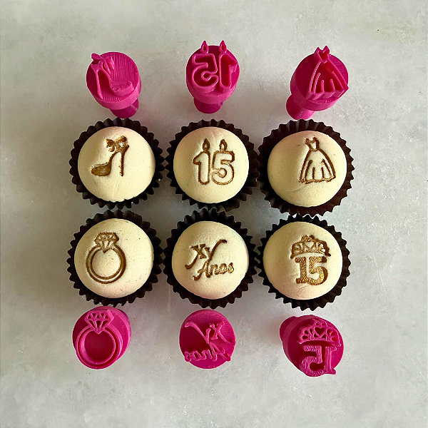 Carimbos para Doces Brigadeiro - 15 Anos 2