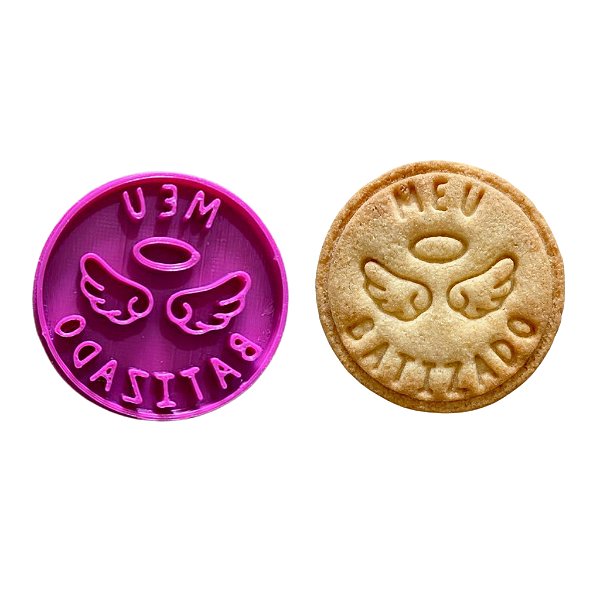 Cortador e Marcador para Biscoitos | Meu Batismo 5cm | Ideal para Massas, Pasta Americana e Biscuit