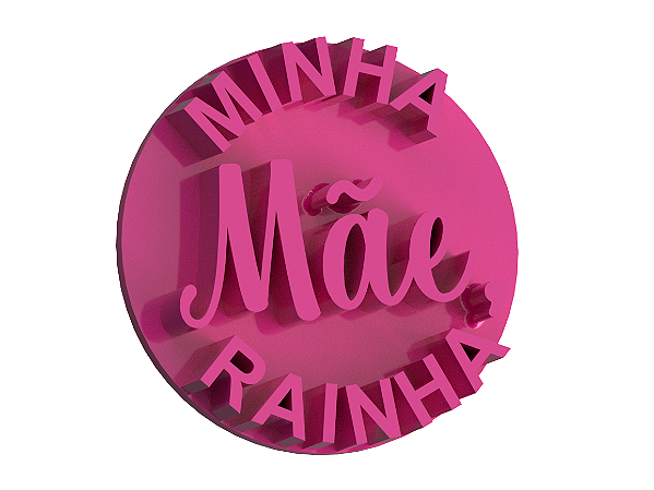 Carimbo para Doces Brigadeiro - Mãe Minha Rainha 3cm (Dia das Mães)