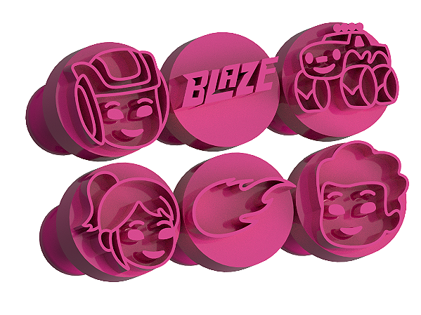 Carimbos para Doces Brigadeiro - Blaze e o Caminhão