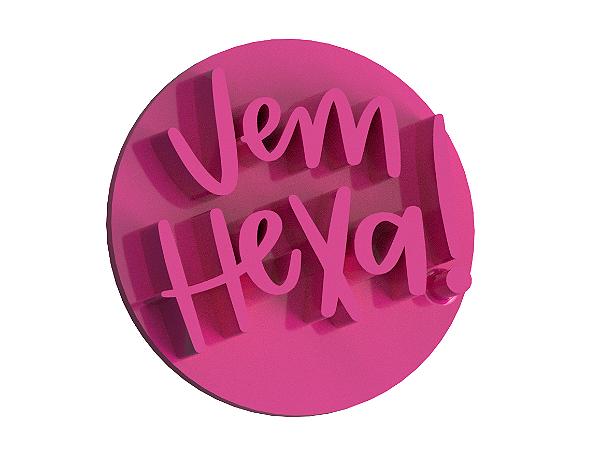 Carimbo para Doces Brigadeiro - Vem Hexa! 3cm
