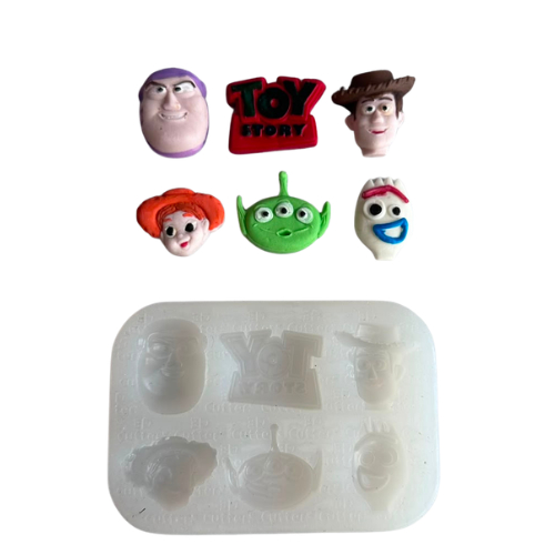 Molde de Silicone para apliques de Artesanato - História de Brinquedo