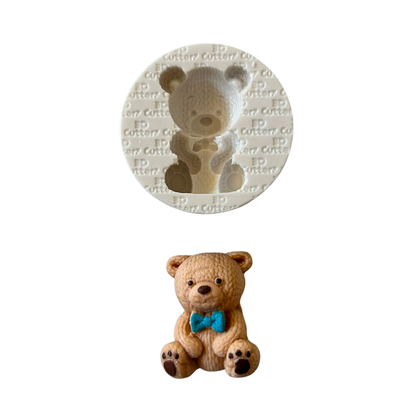 Molde de Silicone para apliques de Artesanato - Urso Tricô