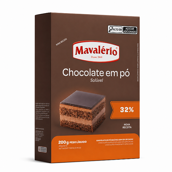 CHOCOLATE EM PÓ 32% DE CACAU MAVALÉRIO - 200g