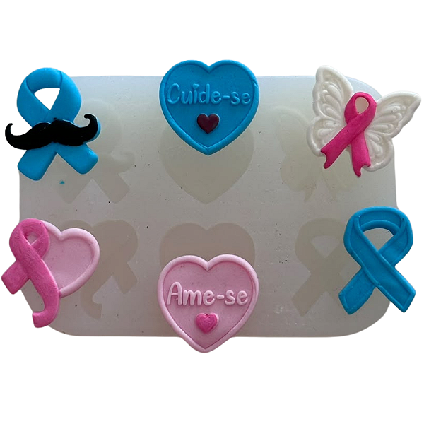 Molde de Silicone para apliques de Artesanato - Prevenção