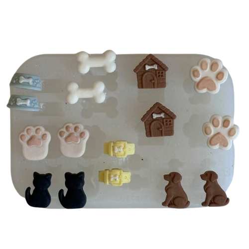 Molde de Silicone para apliques de Artesanato - Canina 1,5 cm (Mini Apliques)