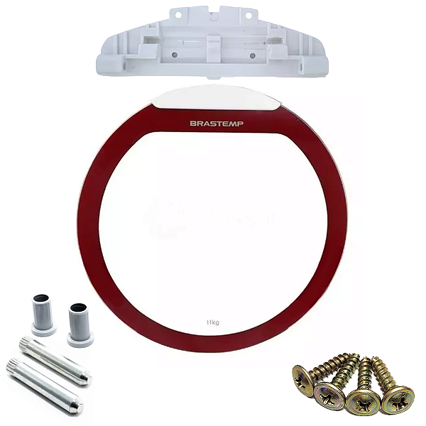 Tampa Vidro + Base Dobradiça Maquina Brastemp Bwg11 Bwg11a
