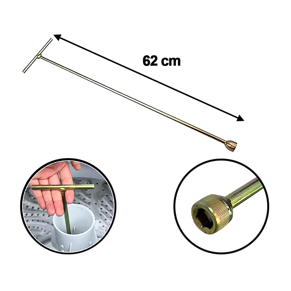 Chave T 10mm Longa 62cm Agitador Brastemp Consul Electrolux