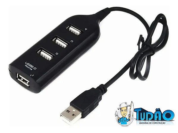 Hub USB 4 Portas Cabo 20cm HB-T56 Knup