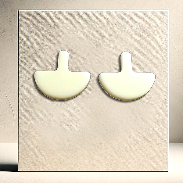 Brinco  Mush - Branco Marfim