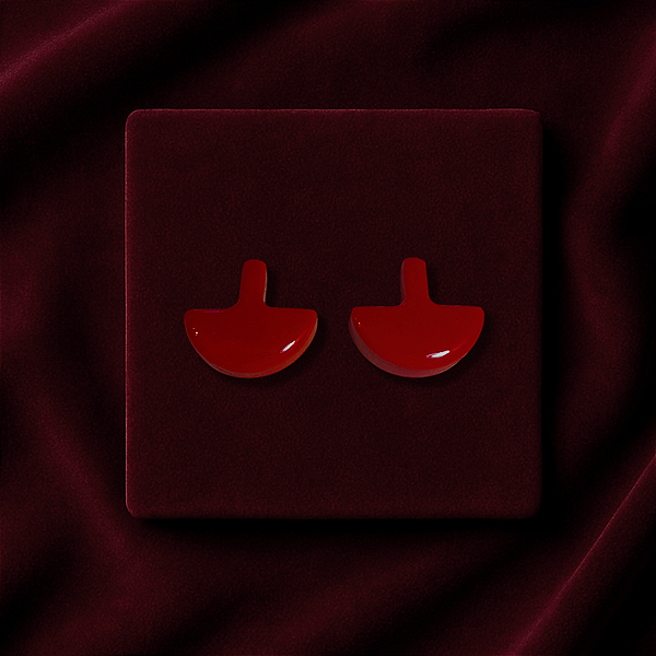 Brinco  Mush - Vermelho Cereja