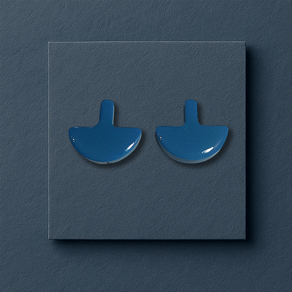 Brinco  Mush - Azul Índigo