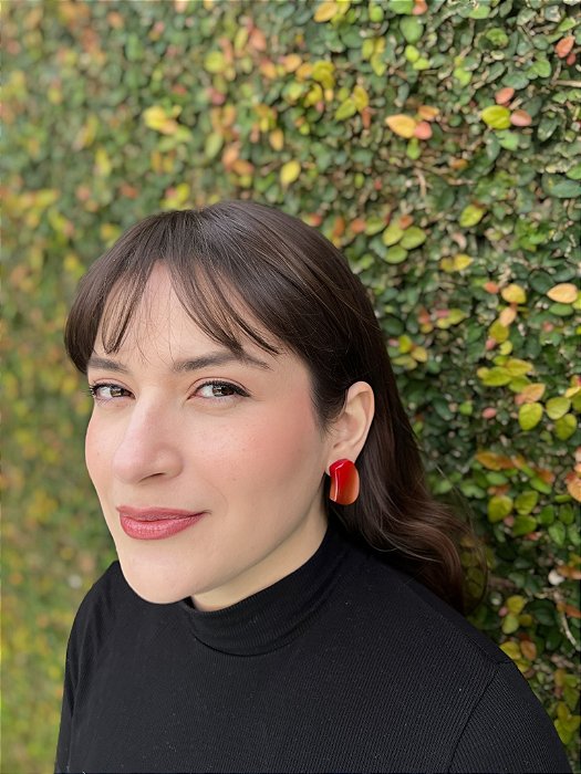 Brinco Shape - Vermelho Cereja