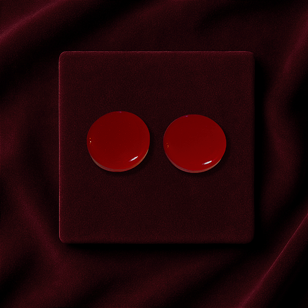 Brinco  Dot - Vermelho Cereja