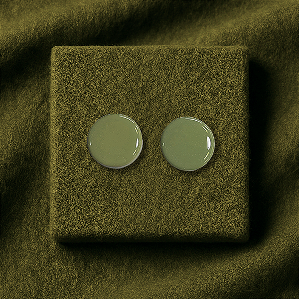 Brinco  Dot - Verde Oliva