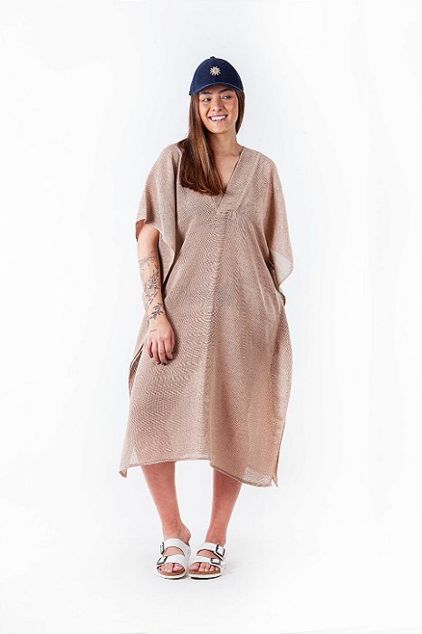 Kaftan Midi Tear Caqui