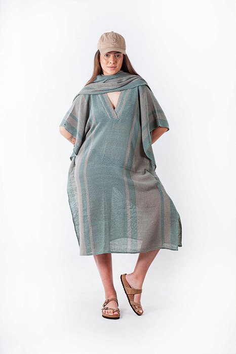 Kaftan Midi Tear Verde Jade