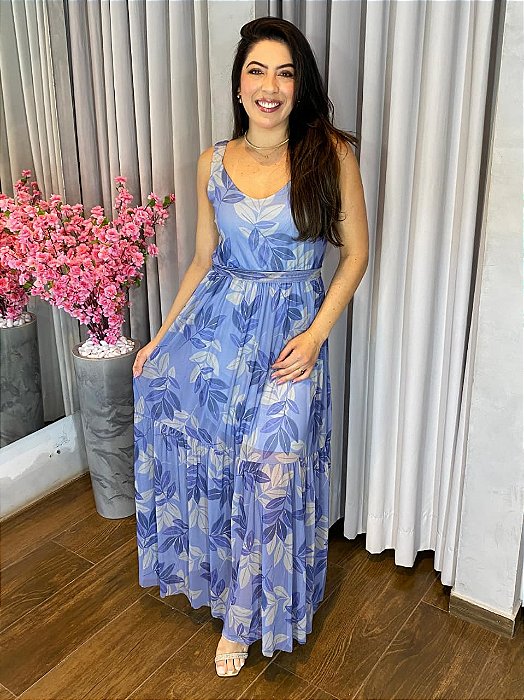VESTIDO LONGO TULE ALÇA